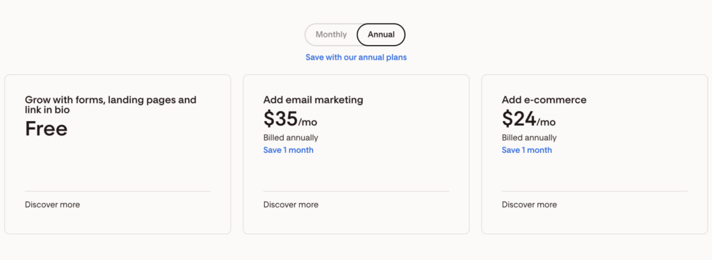 Flodesk Checkout Pricing Monthly and Annual | Entrepreneur Academic